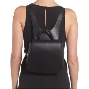 STEVEN ALAN Kate Leather Black Backpack